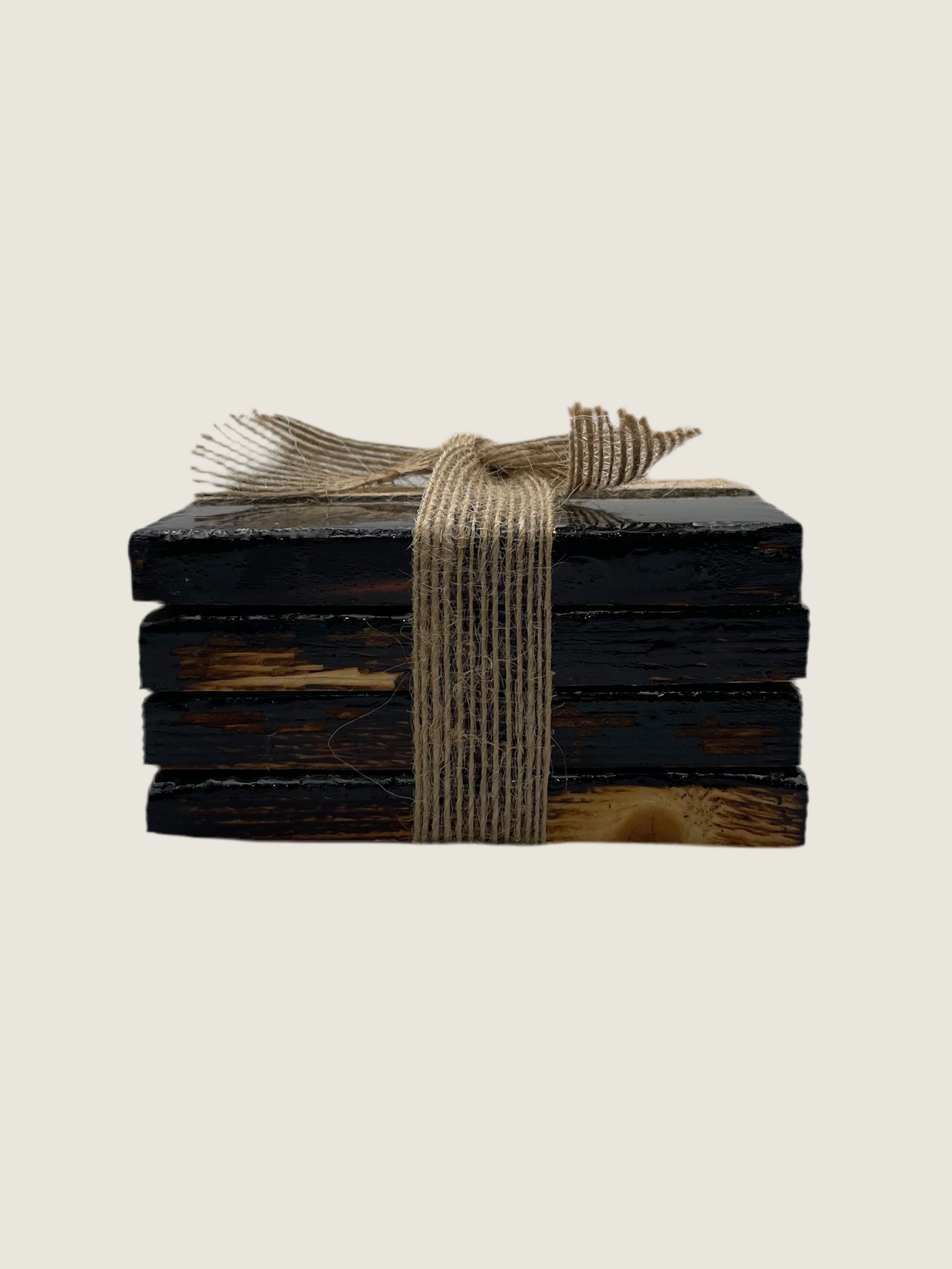 Shou Sugi Ban Resin Coasters