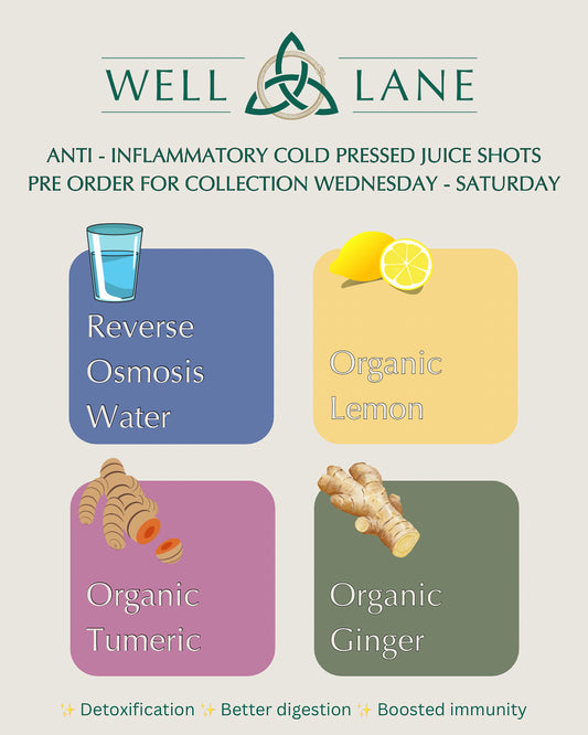 60ml Organic Anti Inflammatory Cold Pressed Juice Shots (Collection Only)