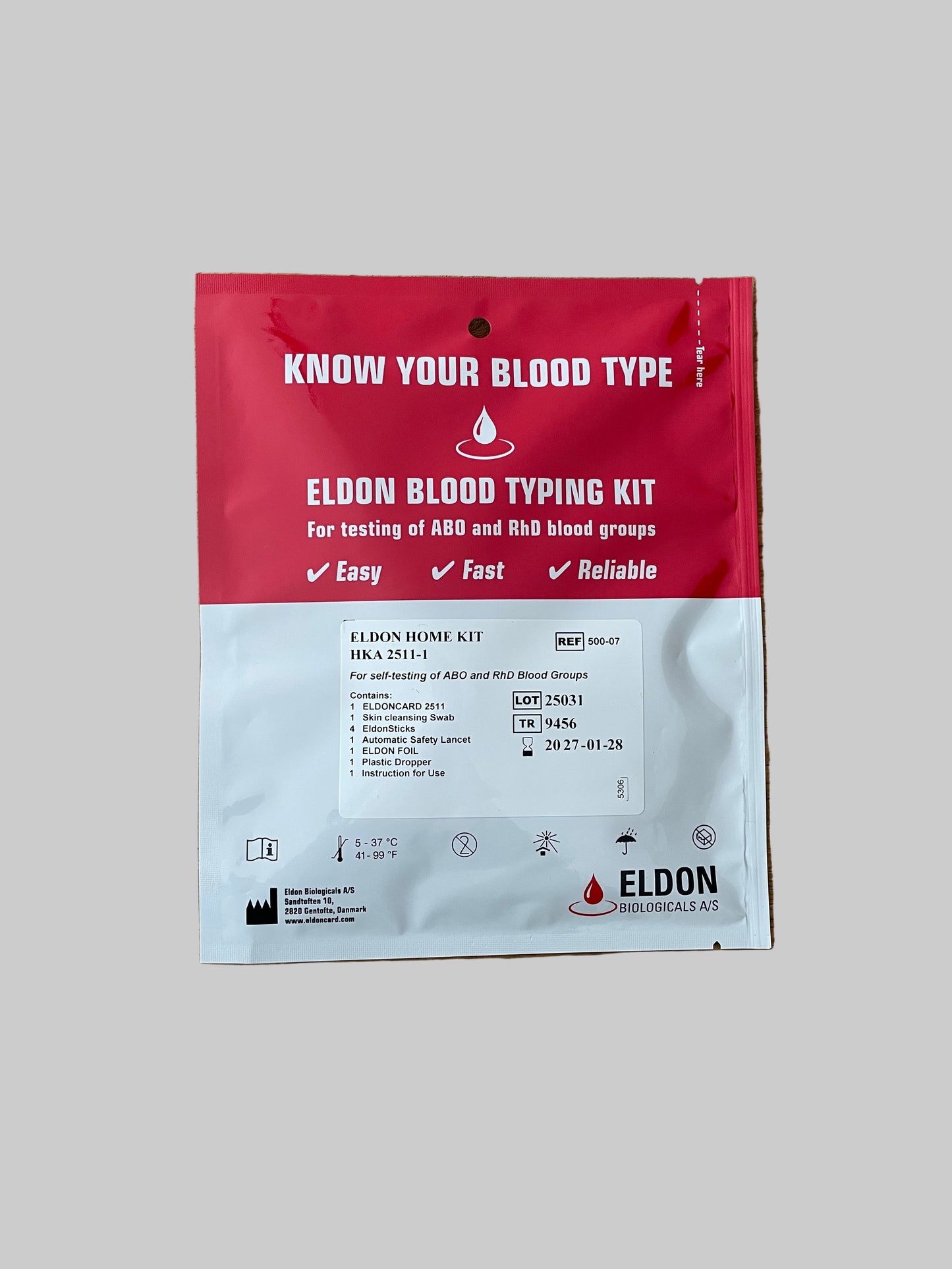 Eldron Blood Typing Kit
