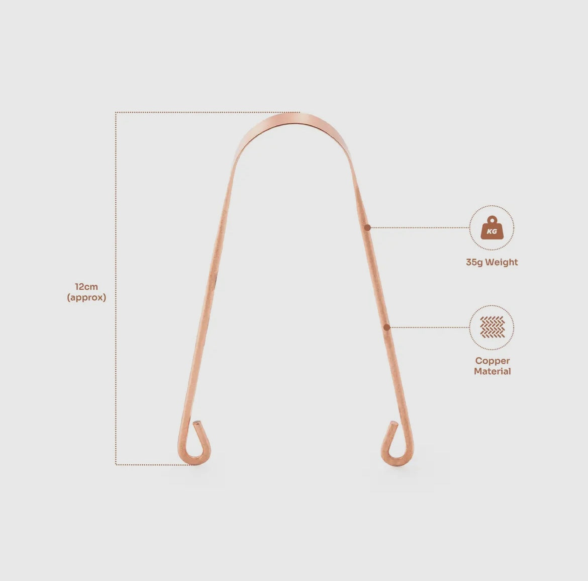 Copper Tongue Scraper Cleaner