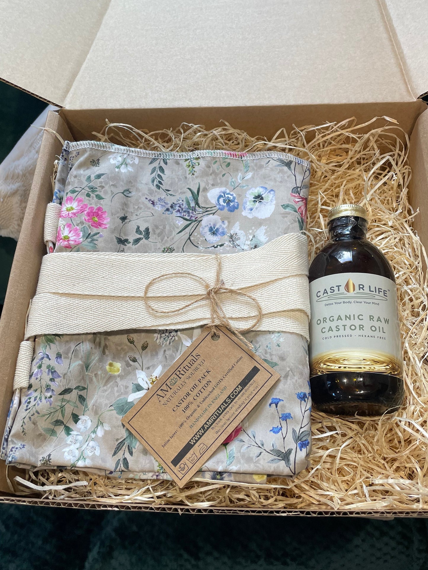 Organic Hexane Free Castor Oil and Organic Cotton Castor Oil Pack